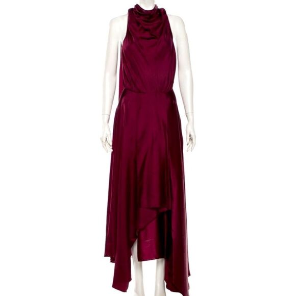❤️SOLD❤️AMUR Silk Evening Gown Burgundy - Picture 1 of 11